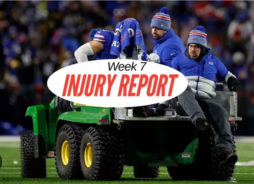 Bills get mixed bag of Week 7 injury updates some are likely to be sidelined